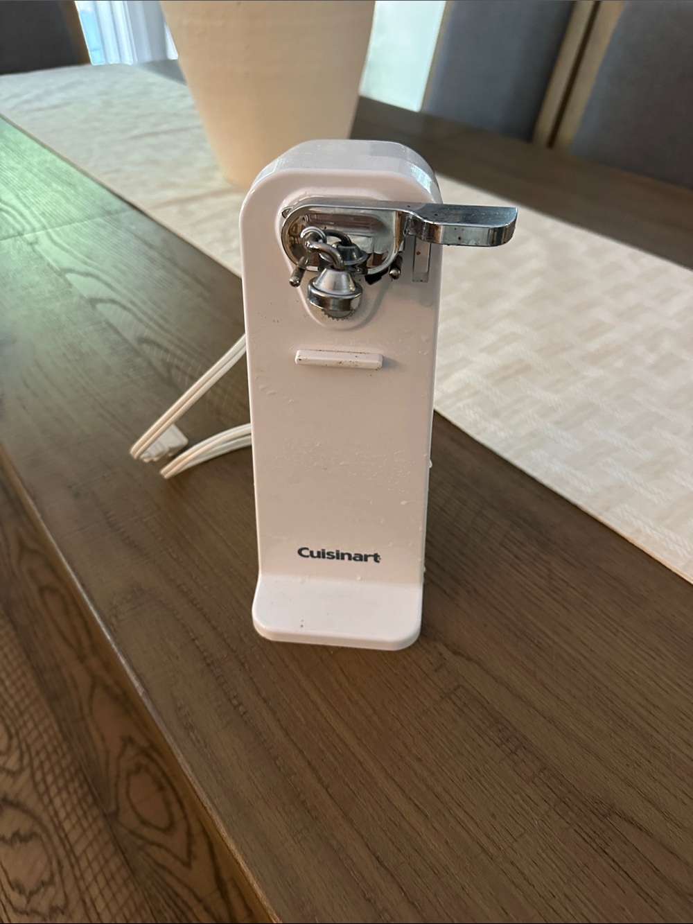 Cuisinart White and Silver Electric Can Opener